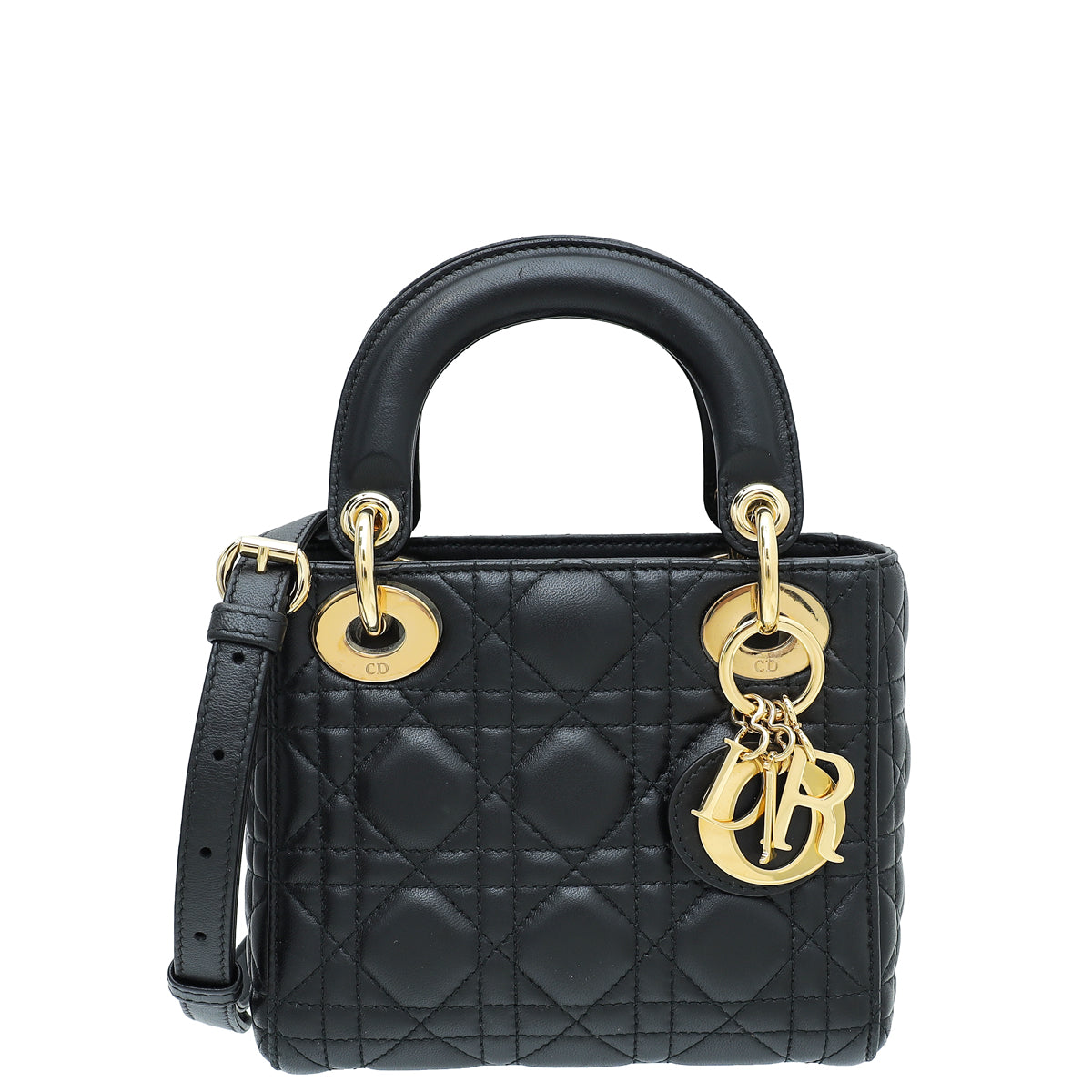 Christian Dior Black Lady Dior Mini Strap Bag-Christian Dior-THE CLOSET