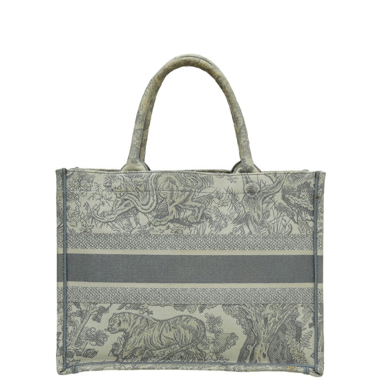 Christian Dior Grey Book Tote Toile De Jouy Medium Bag