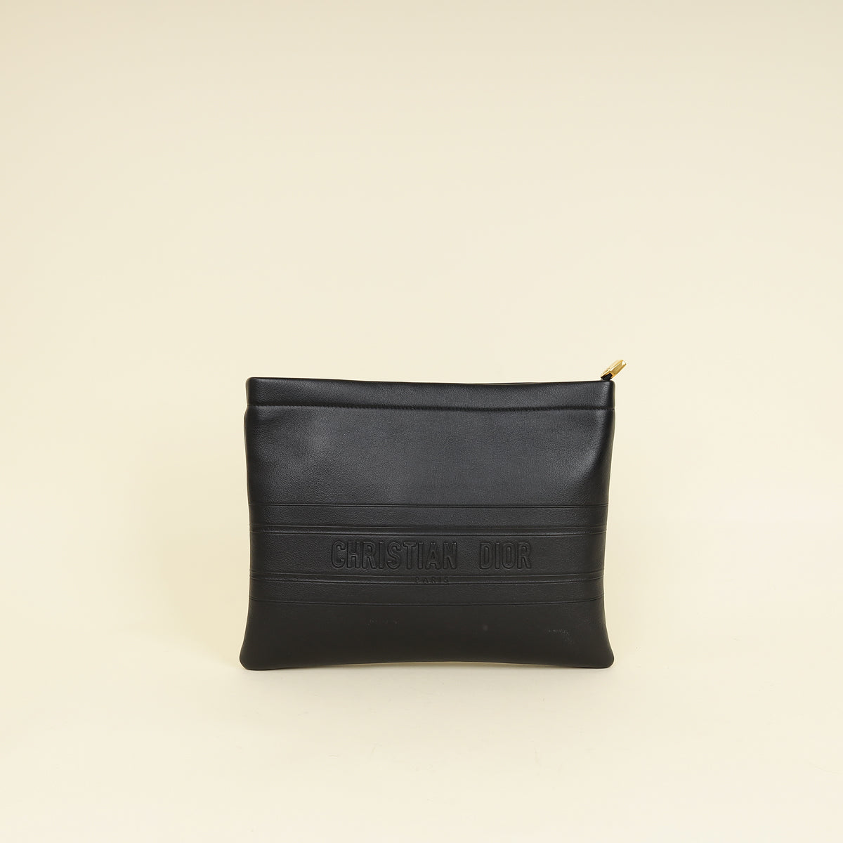 Christian Dior Black "DiorDouble" Zip Medium Pouch-Christian Dior-THE CLOSET