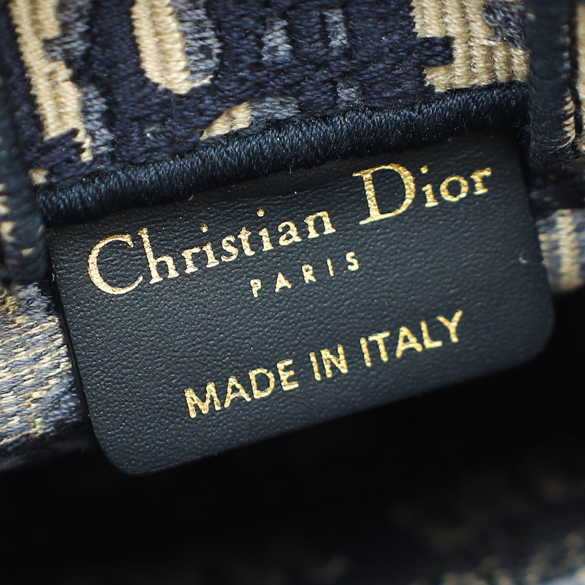 Christian Dior Navy Blue Oblique Mini Vertical Book Tote Bag – THE