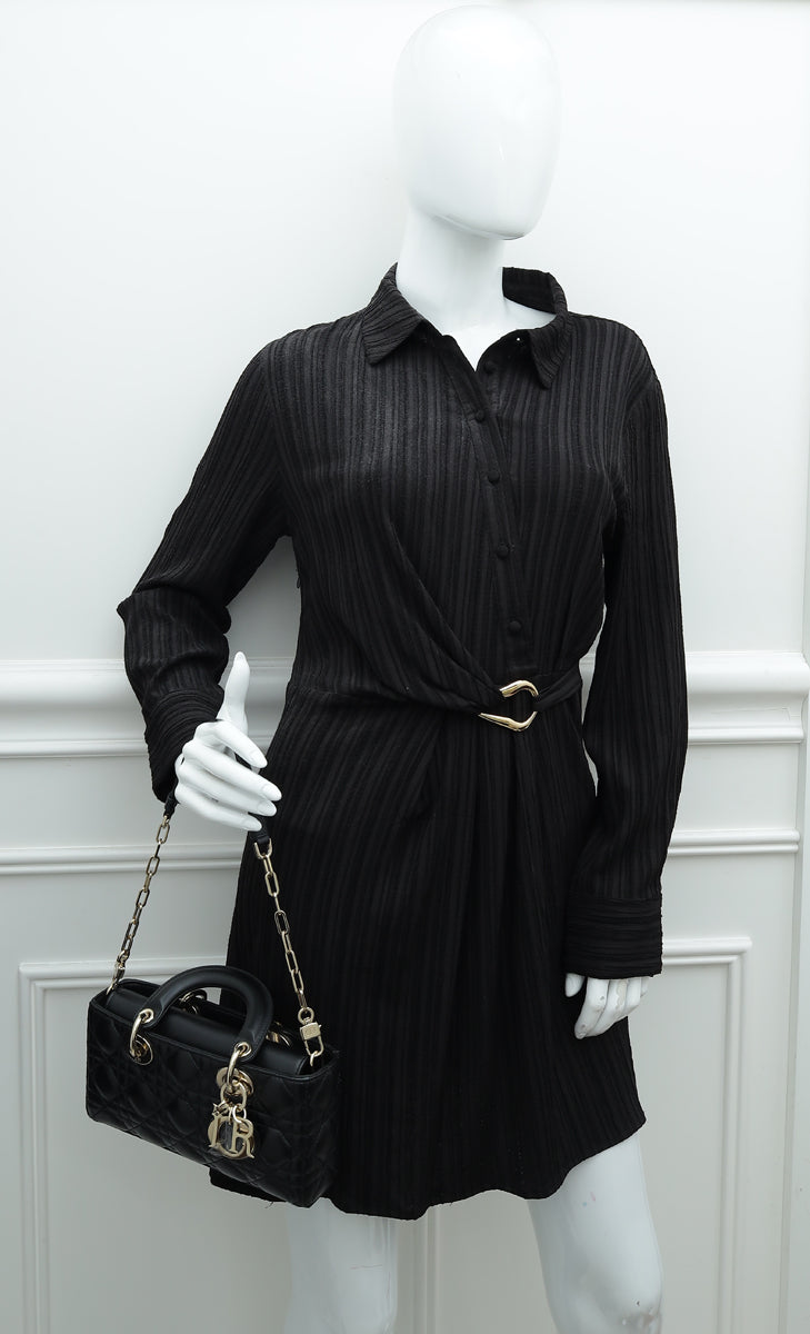 Christian Dior Black Lady D-Joy Small Bag