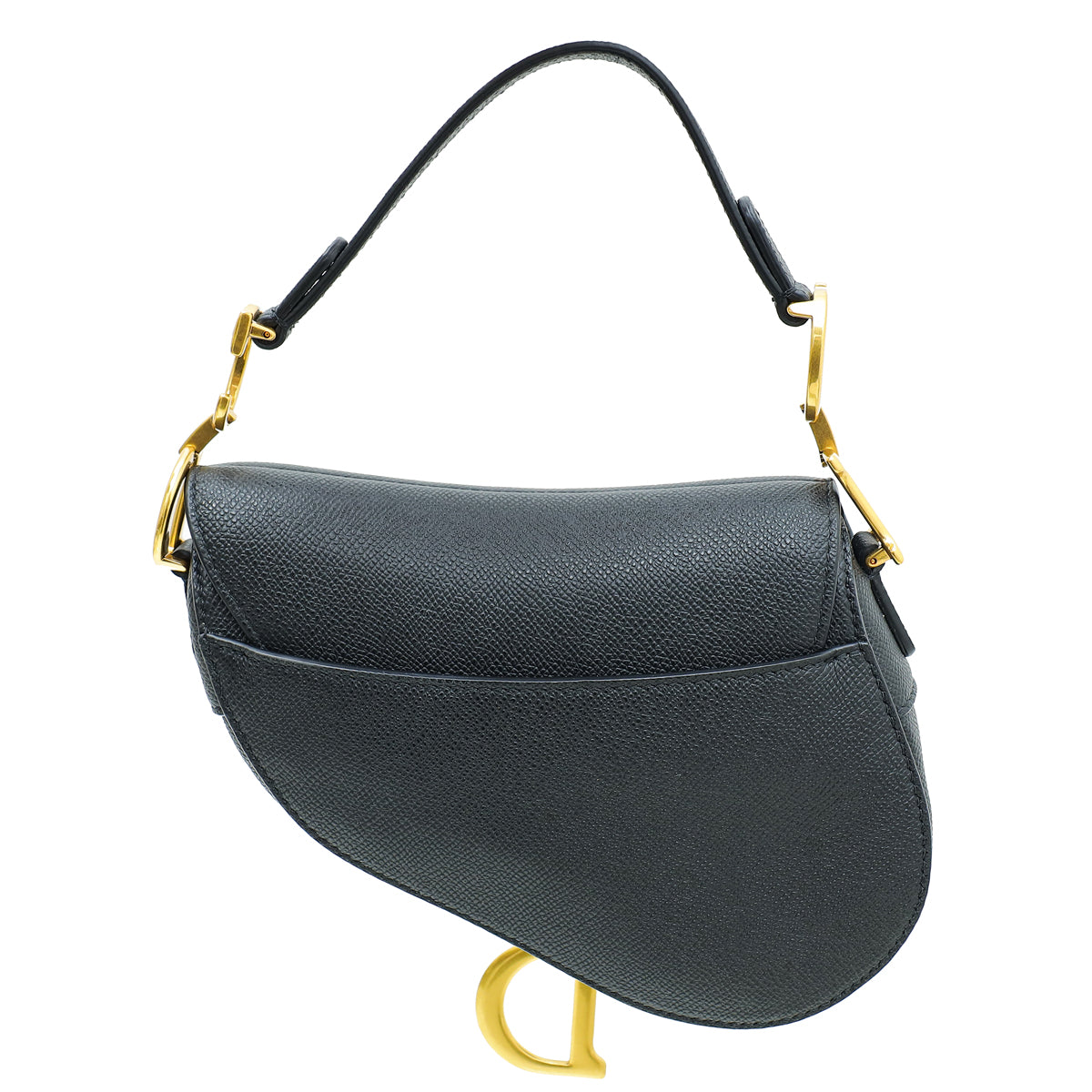 Christian Dior Black Saddle Mini W/ Strap Bag-Christian Dior-THE CLOSET