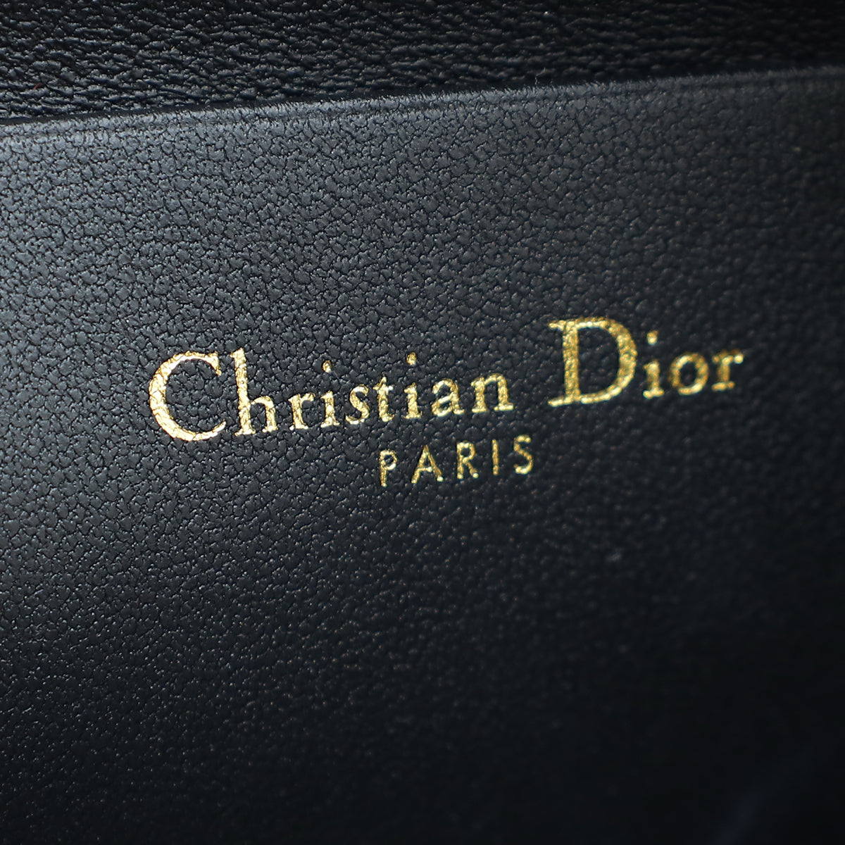 Christian Dior Black Caro Zipped Pouch With Chain