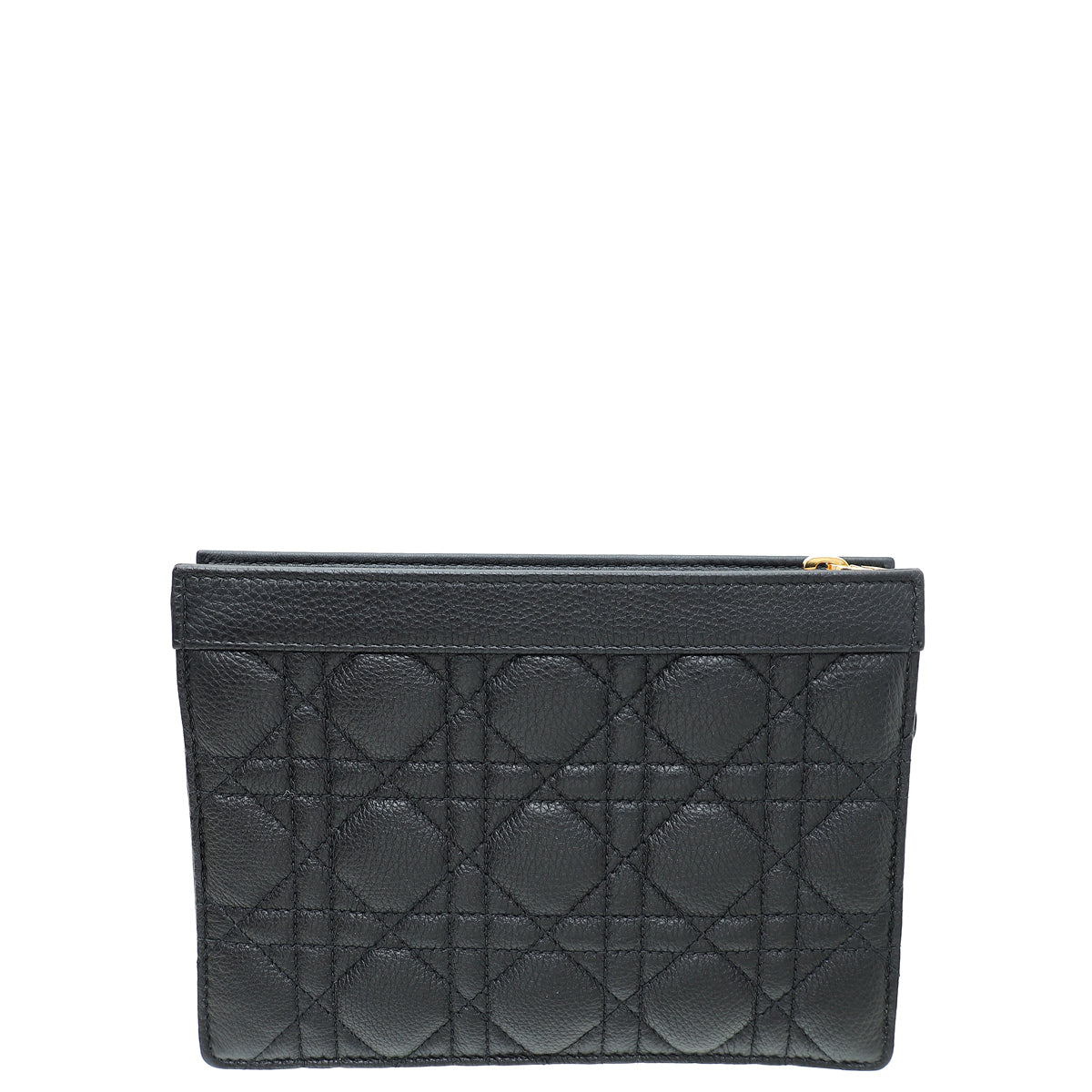 Christian Dior Black Caro Zipped Pouch With Chain-Christian Dior-THE CLOSET