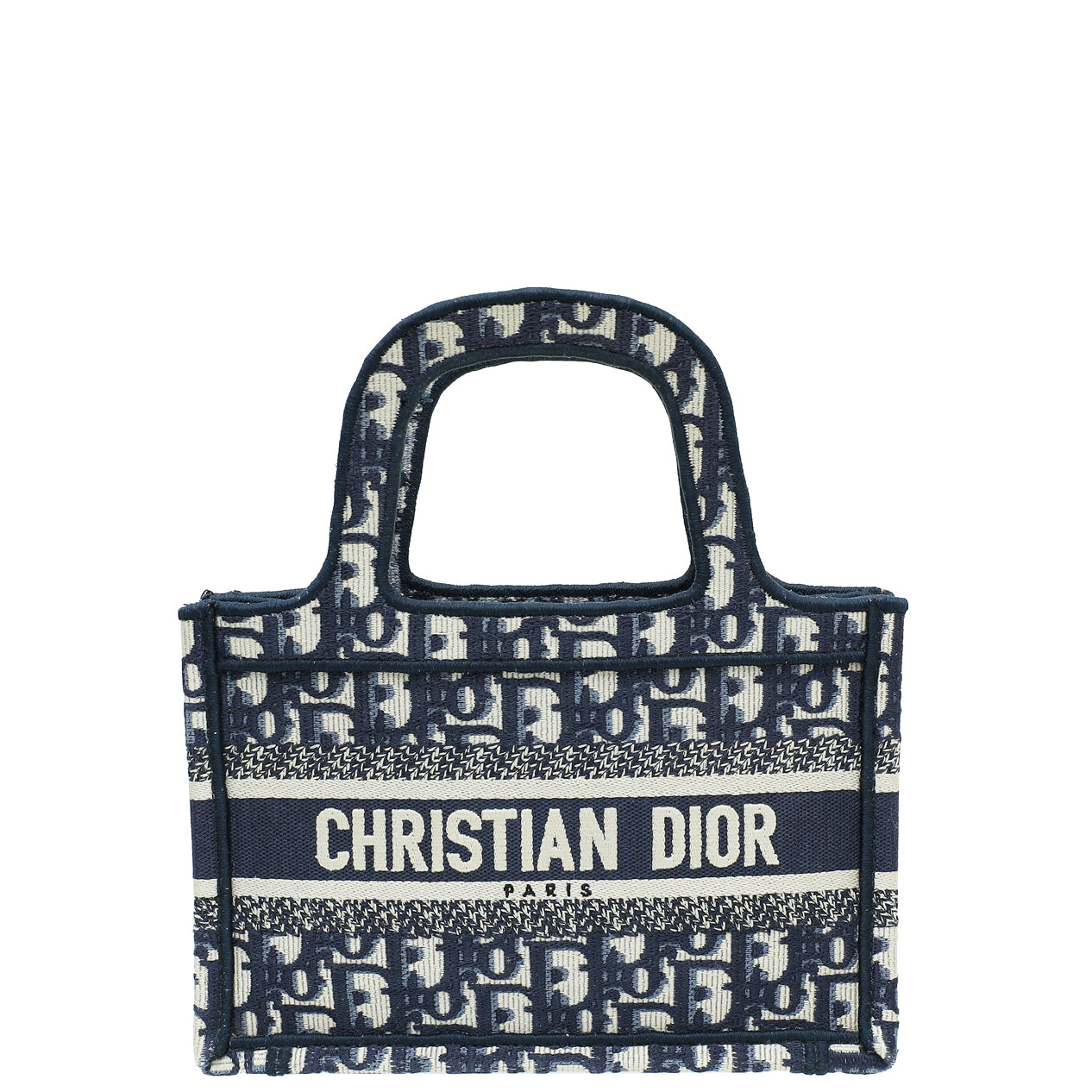 Christian Dior Blue Oblique Mini Book Tote Bag-Christian Dior-THE CLOSET