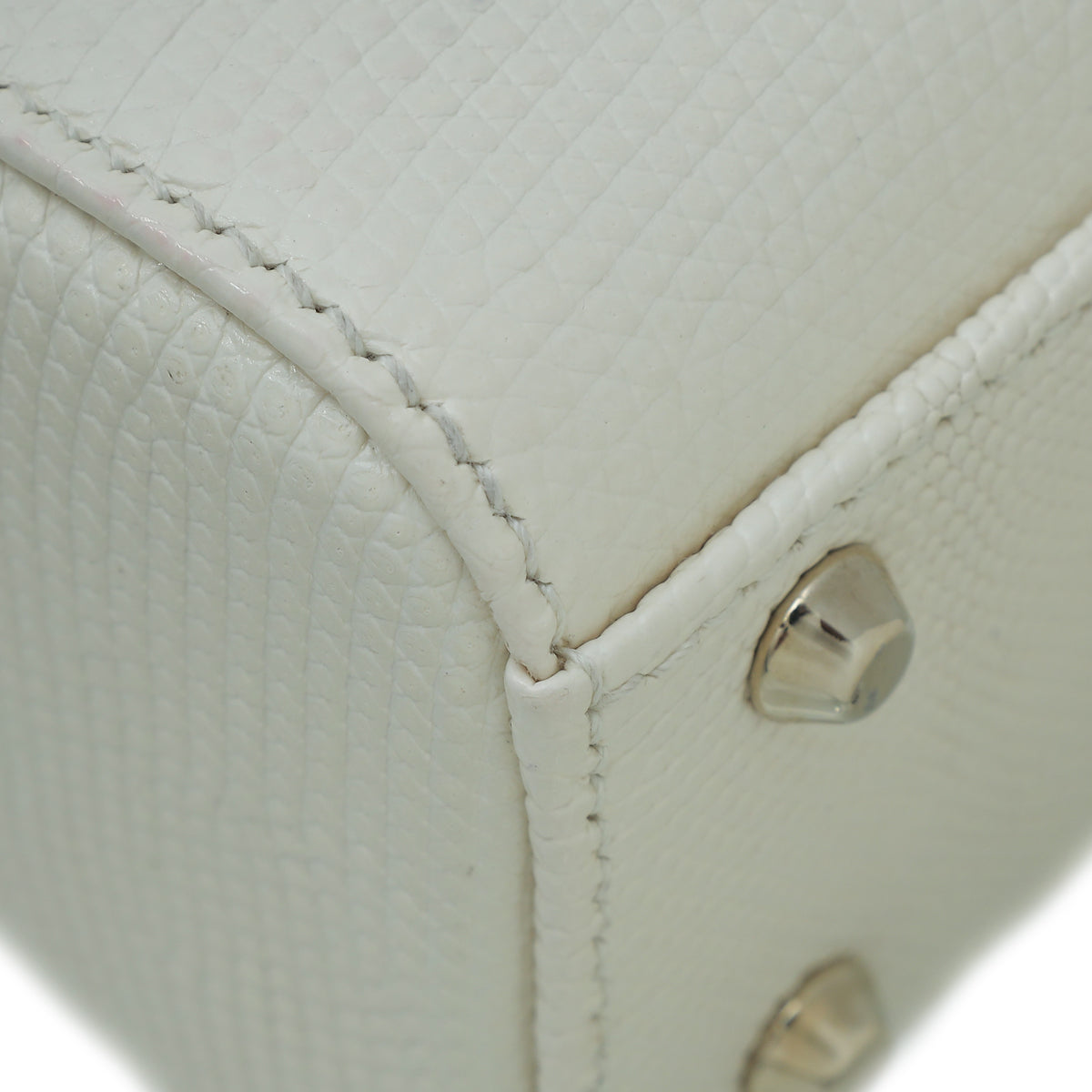 Christian Dior White Lizard Lady Dior Mini Bag