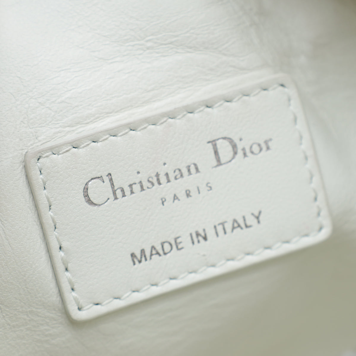 Christian Dior White Travel Macrocannage Nomad Pouch