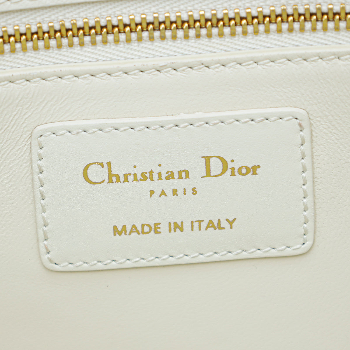 Christian Dior White 30 Montaigne Medium Shoulder Bag
