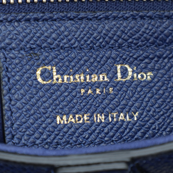 Christian Dior Royal Blue Medium Saddle Bag