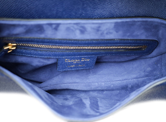 Christian Dior Royal Blue Medium Saddle Bag