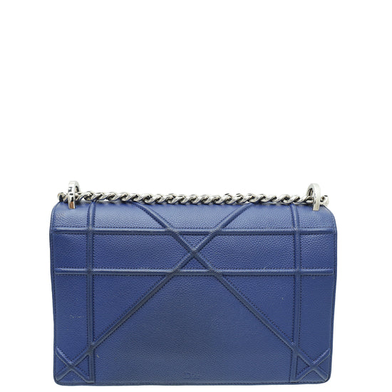 Christian Dior Royal Blue Diorama Medium Flap Bag