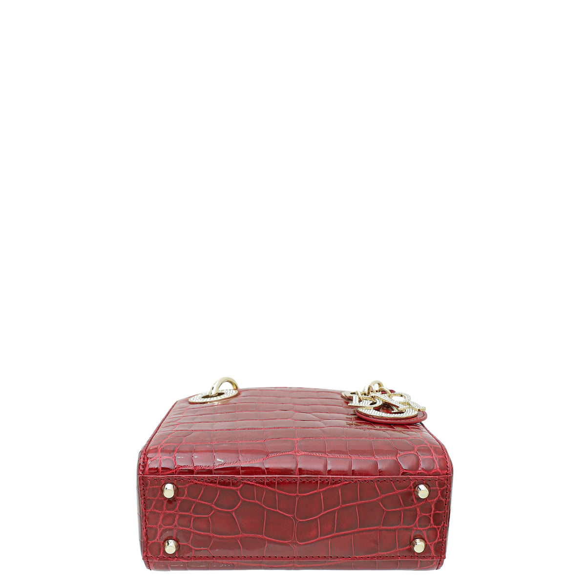 Christian Dior Red Alligator Crystal Lady Dior Mini Bag – THE CLOSET