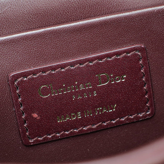 Christian Dior Burgundy 30 Montaigne Box Bag