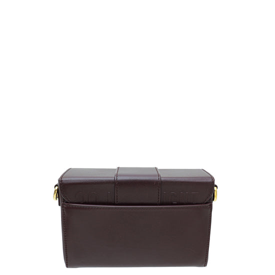 Christian Dior Burgundy 30 Montaigne Box Bag