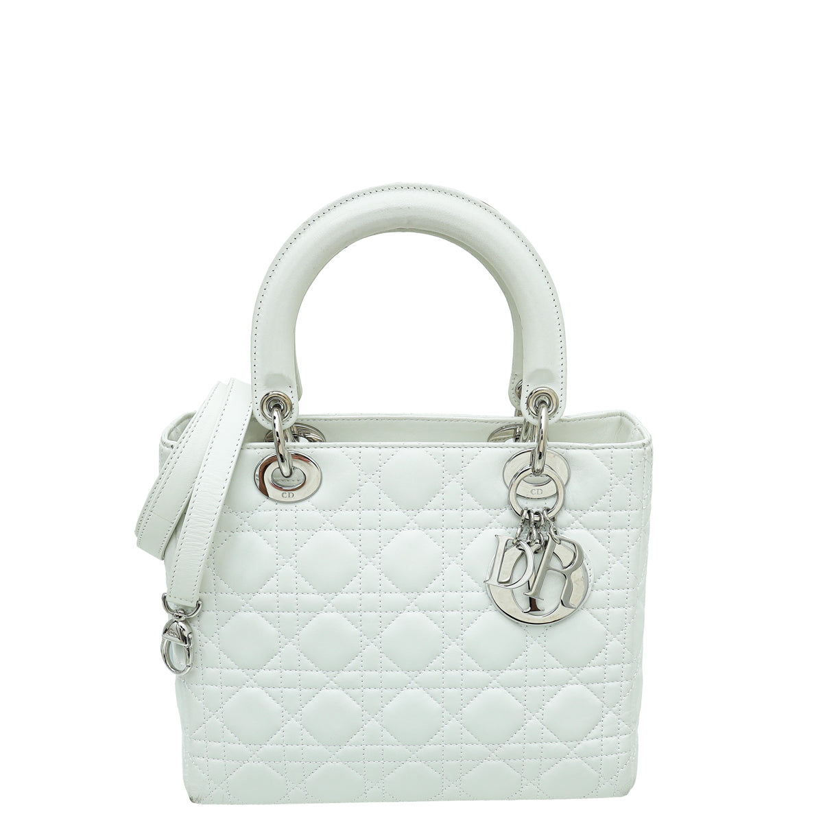 Christian Dior White Lady Dior Medium Bag-Christian Dior-THE CLOSET