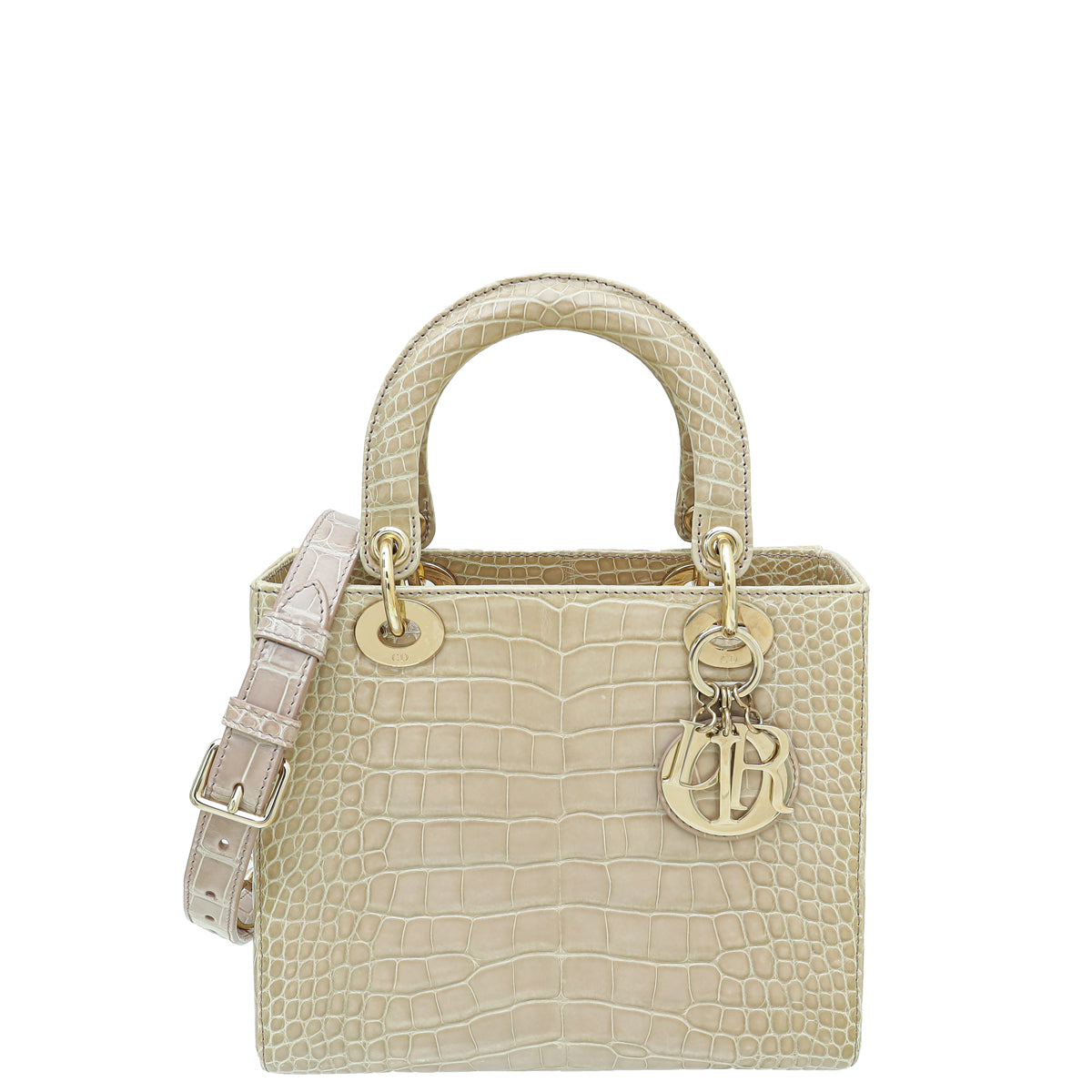 Christian Dior Beige Alligator Lady Dior Medium Bag-Christian Dior-THE CLOSET
