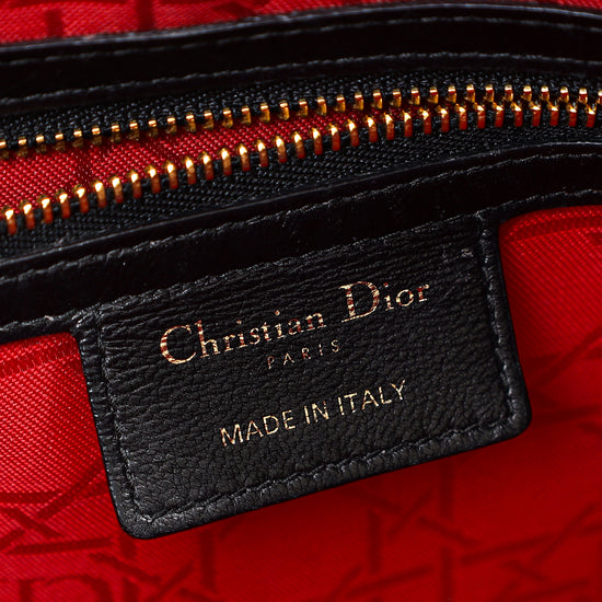 Christian Dior Black Lady Dior Large Bag