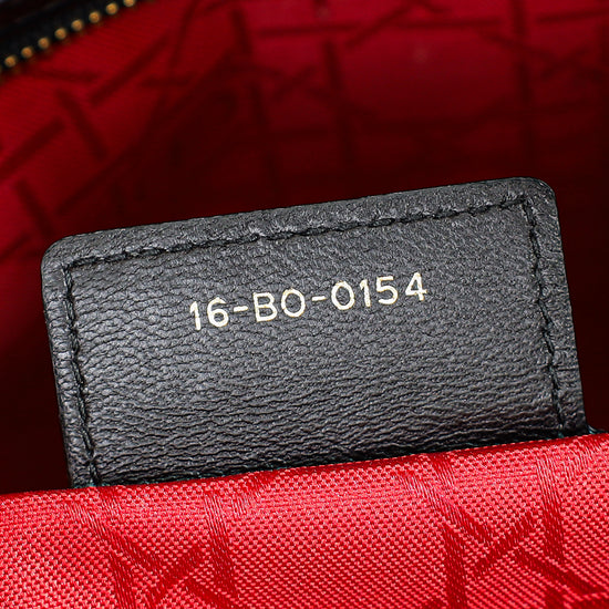 Christian Dior Black Lady Dior Large Bag