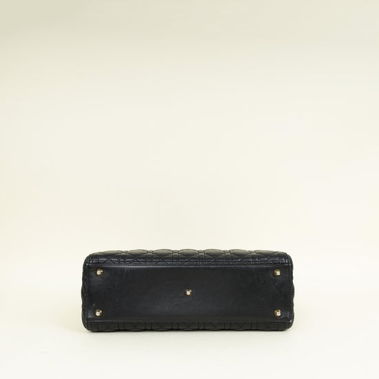 Christian Dior Black Lady Dior Large Bag