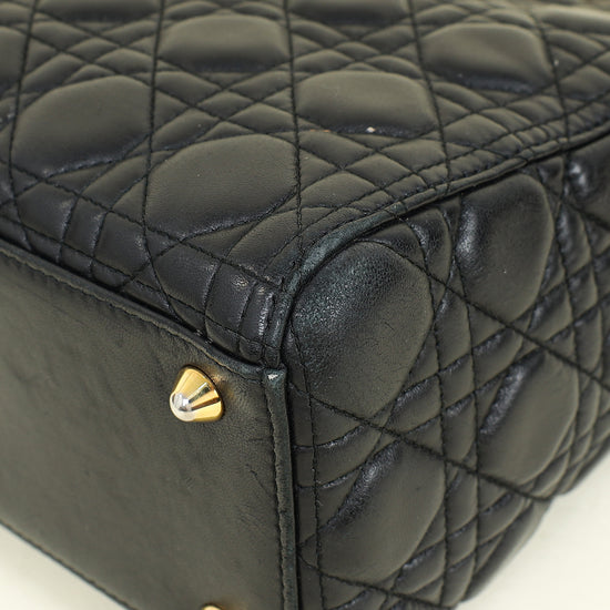 Christian Dior Black Lady Dior Large Bag