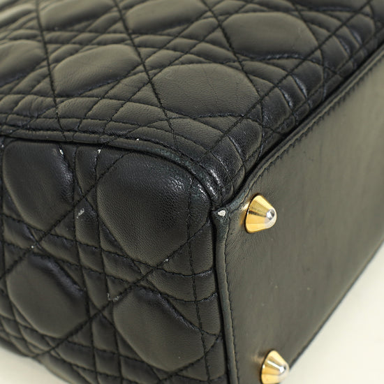 Christian Dior Black Lady Dior Large Bag