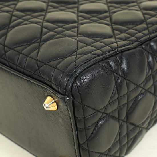 Christian Dior Black Lady Dior Large Bag