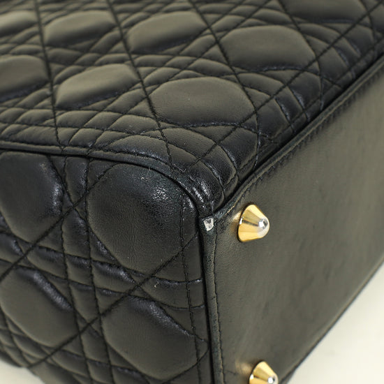 Christian Dior Black Lady Dior Large Bag