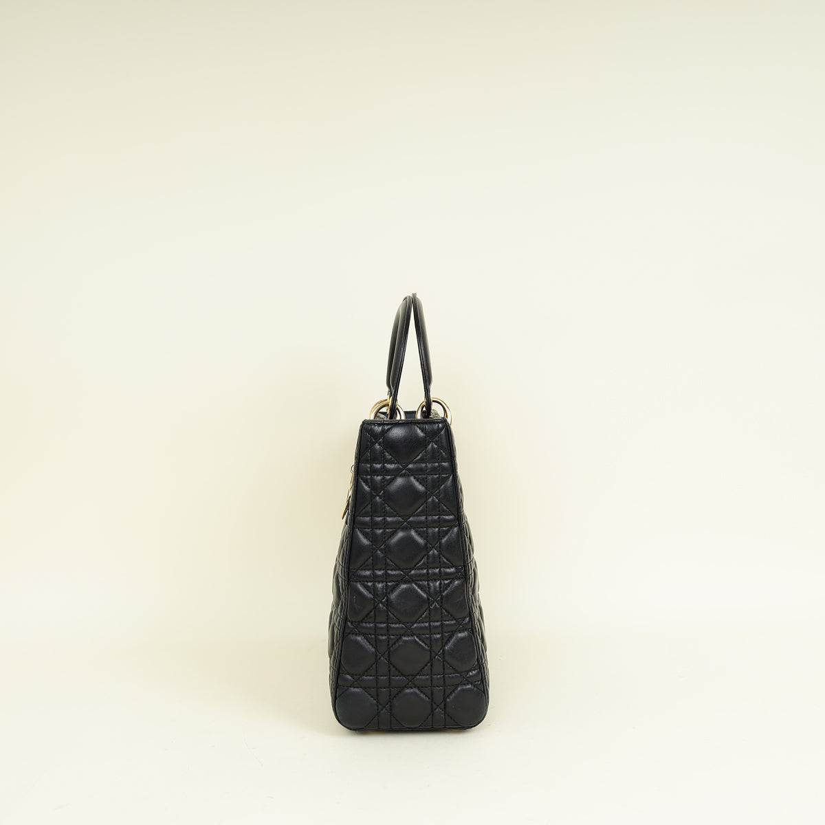 Christian Dior Black Lady Dior Large Bag