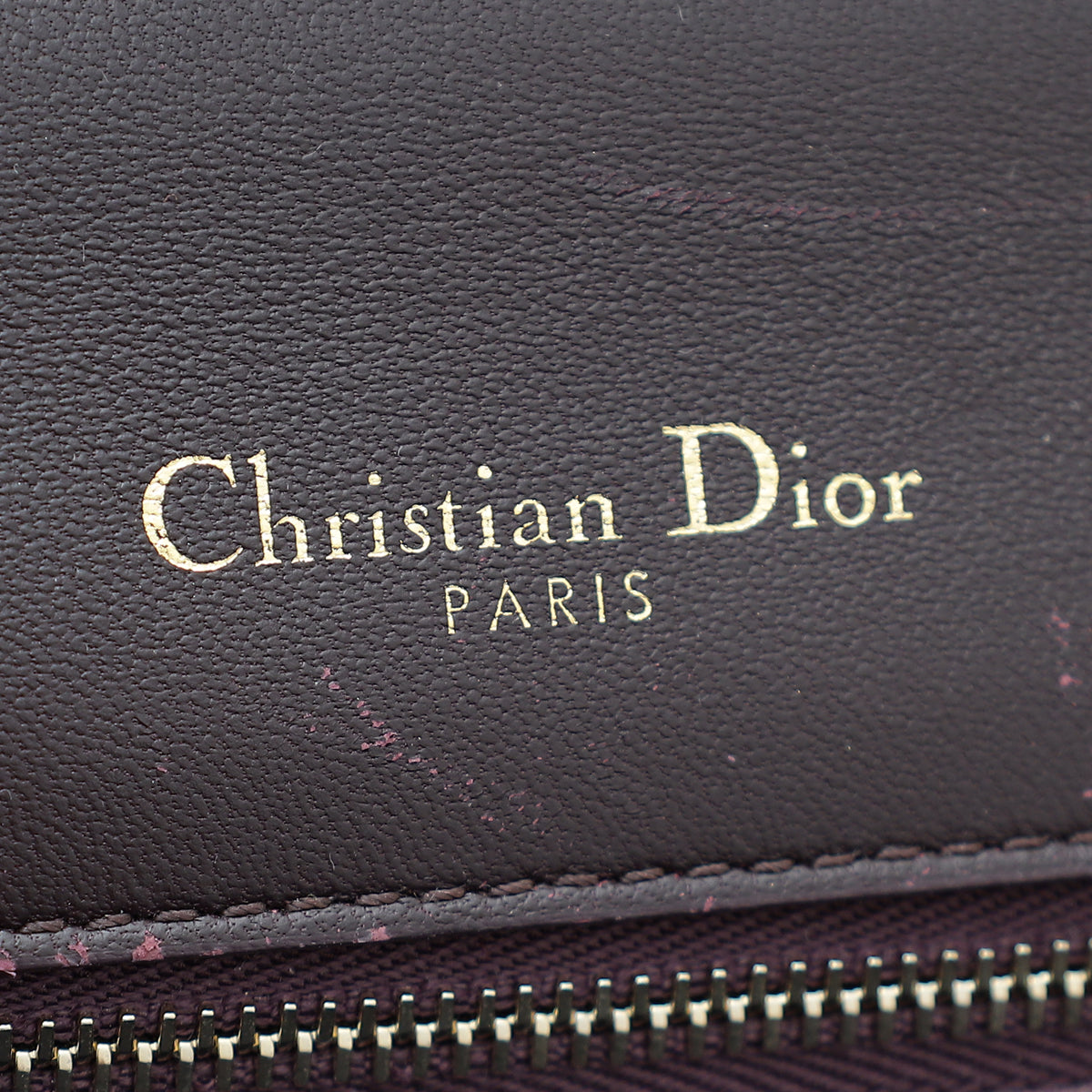 Christian Dior Burgundy Diorama Ceramic Effect Medium Bag