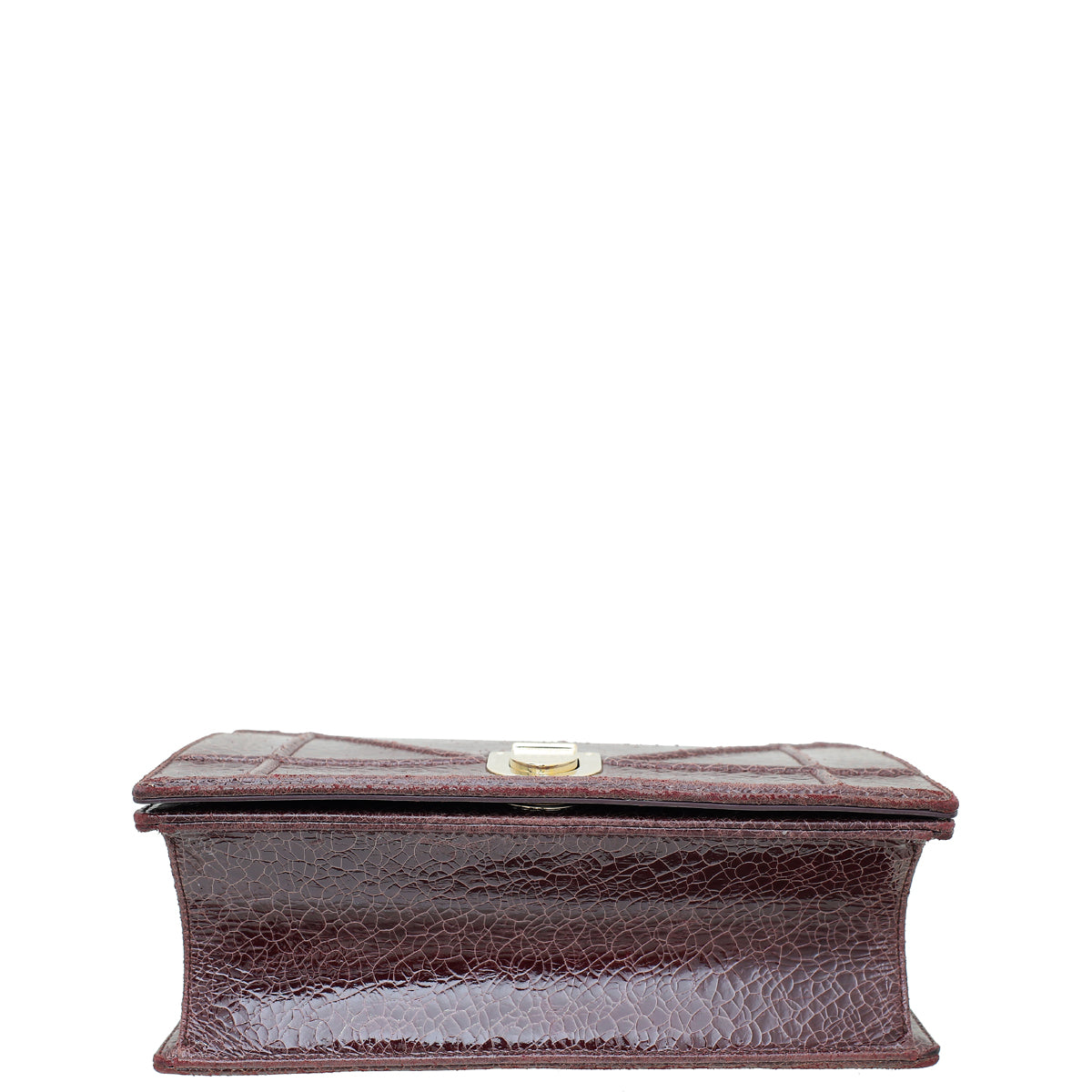 Christian Dior Burgundy Diorama Ceramic Effect Medium Bag