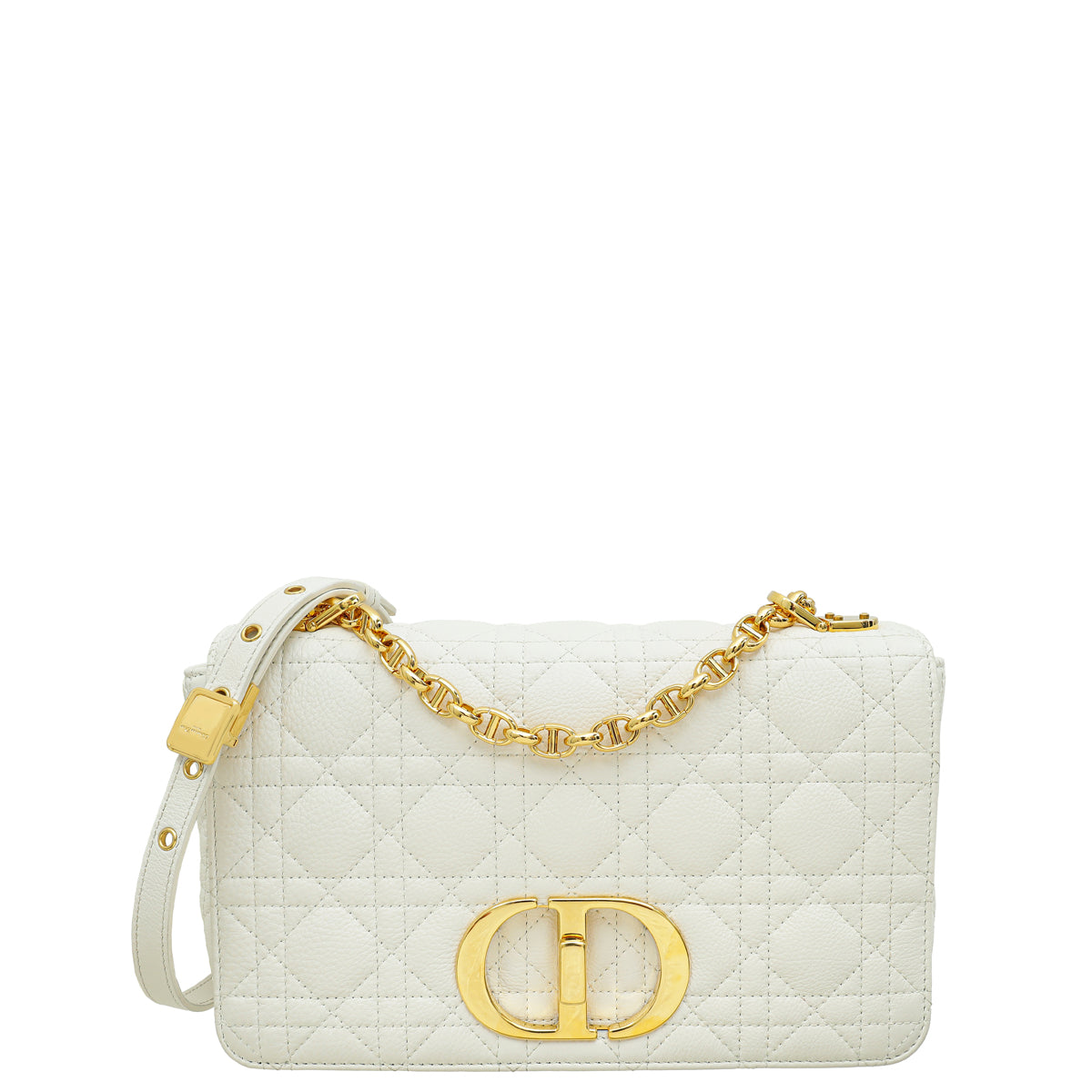 Christian Dior White Caro Medium Bag-Christian Dior-THE CLOSET