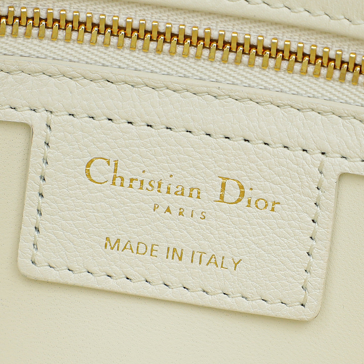 Christian Dior White Caro Medium Bag