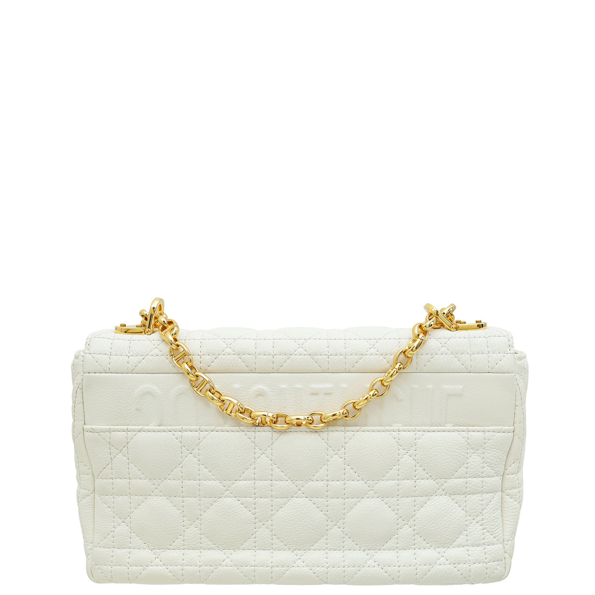 Christian Dior White Caro Medium Bag-Christian Dior-THE CLOSET