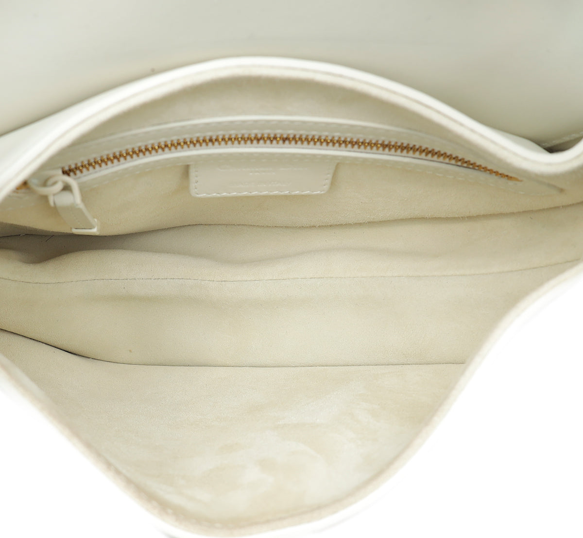 Christian Dior White Saddle Ultra Matte Medium Bag