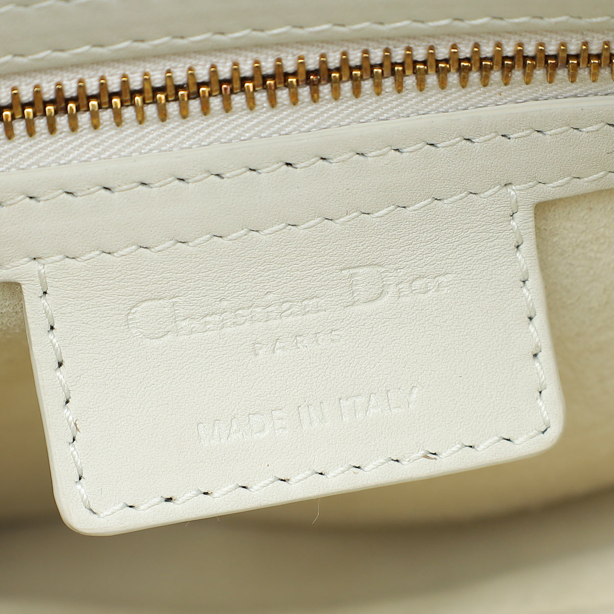 Christian Dior White Saddle Ultra Matte Medium Bag