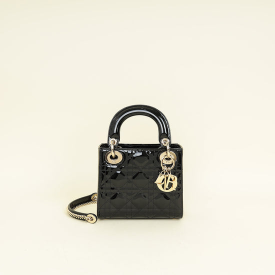 Christian Dior Black Lady Dior Mini Chain Bag