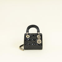 Christian Dior Black Lady Dior Mini Chain Bag