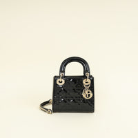 Christian Dior Black Lady Dior Mini Chain Bag
