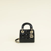 Christian Dior Black Lady Dior Mini Chain Bag