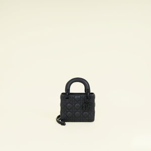 Christian Dior So Black Ultra Matte Chain Mini Lady Dior Bag