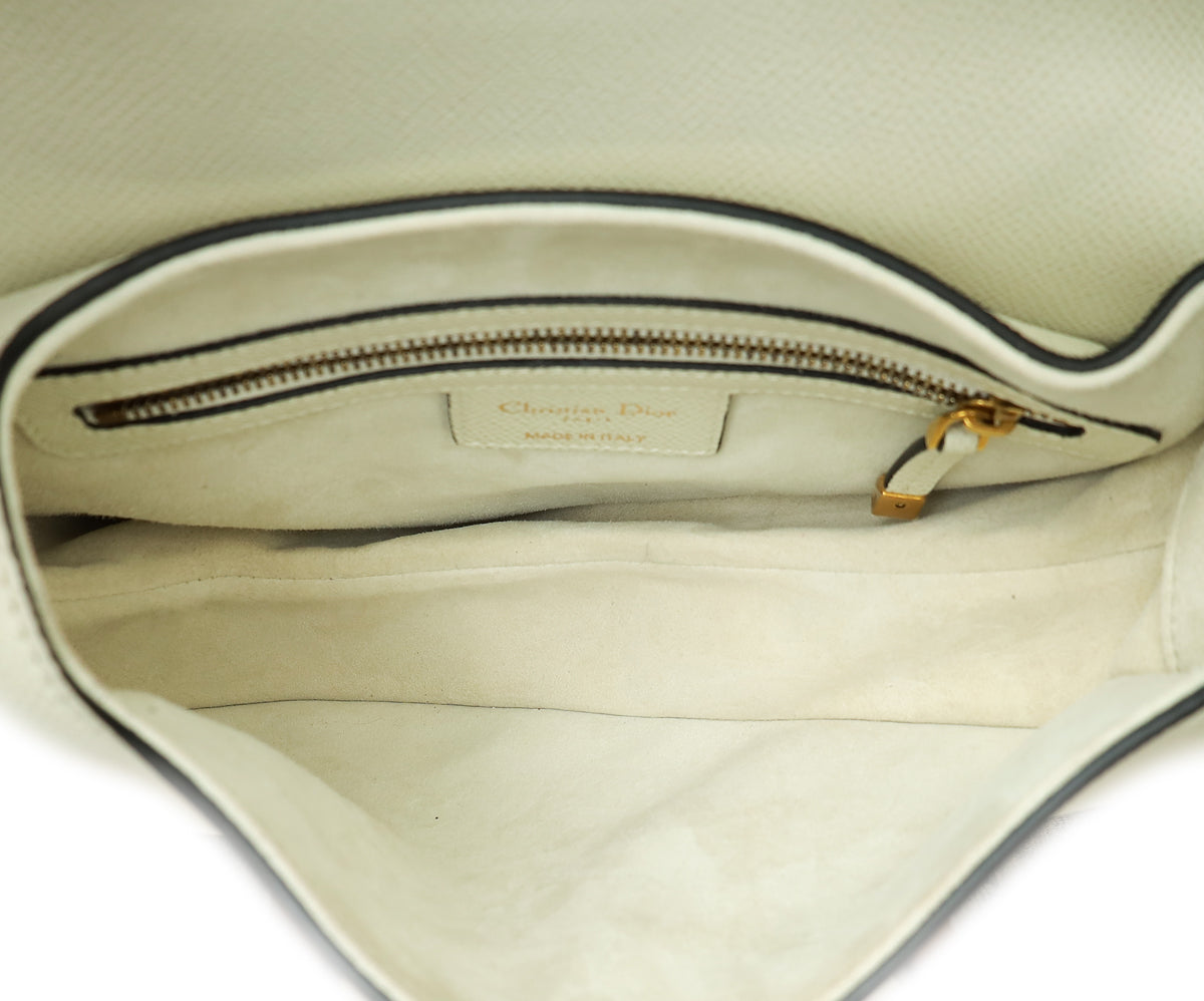 Christian Dior White Saddle Medium Bag