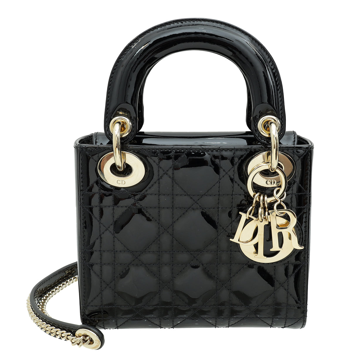 Christian Dior Black Chain Mini Lady Dior Bag-Christian Dior-THE CLOSET