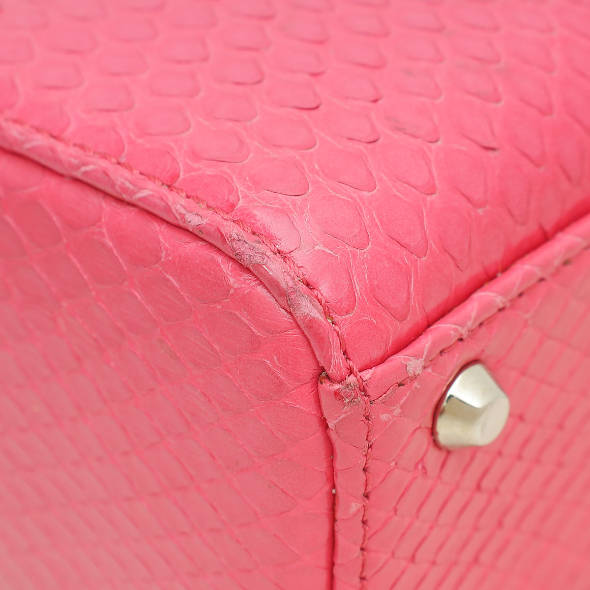 Christian Dior Pink Python Swarovski Crystal Lady Dior Mini Bag – THE ...