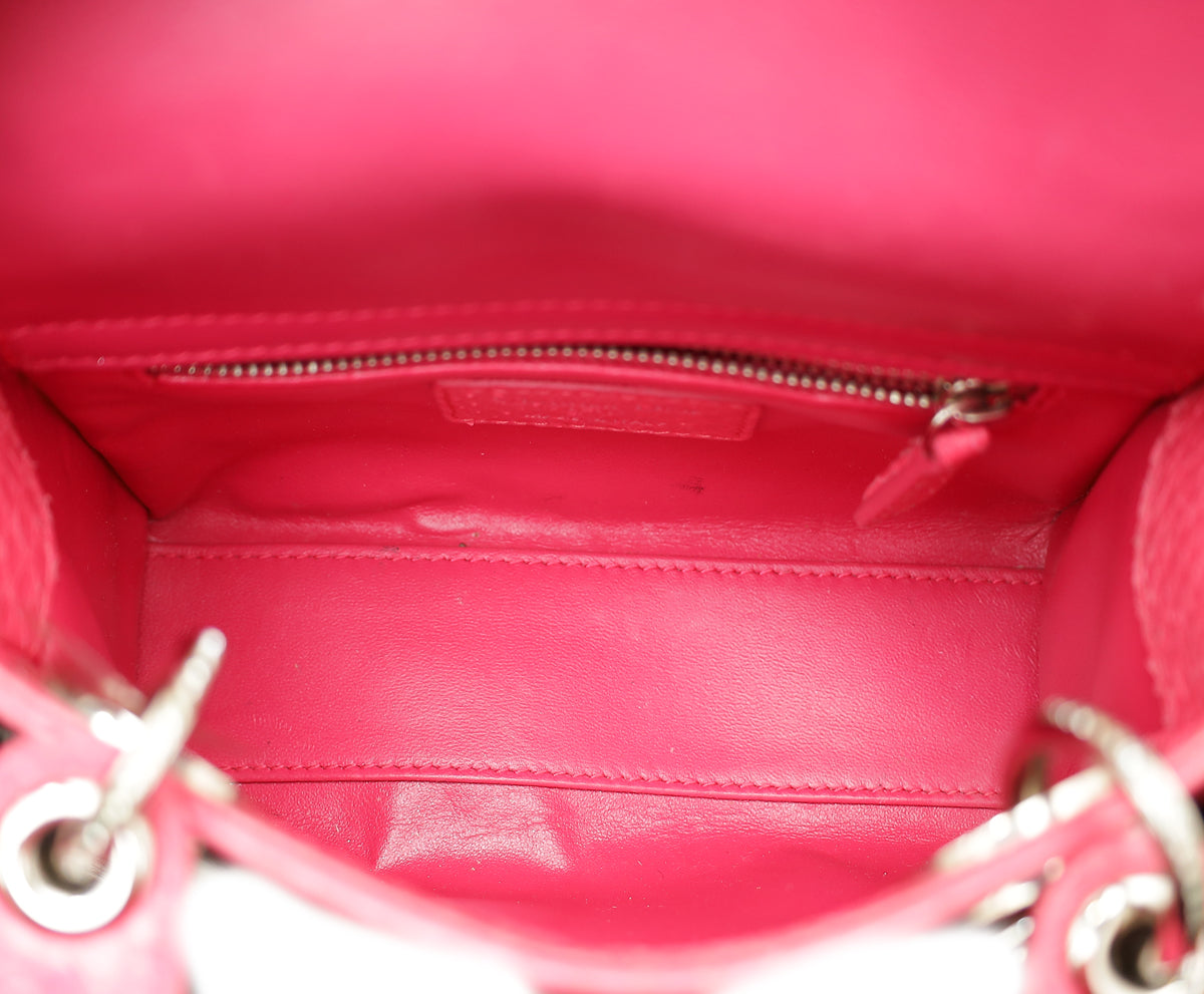 Christian Dior Pink Python Swarovski Crystal Lady Dior Mini Bag – THE ...