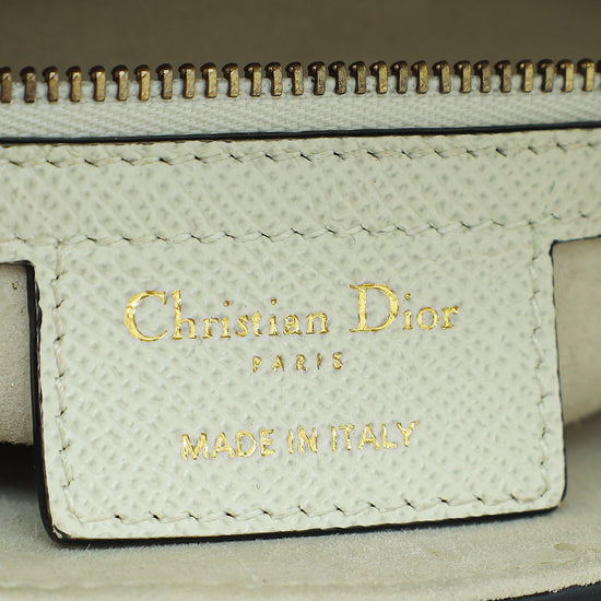 Christian Dior White Saddle Medium Bag