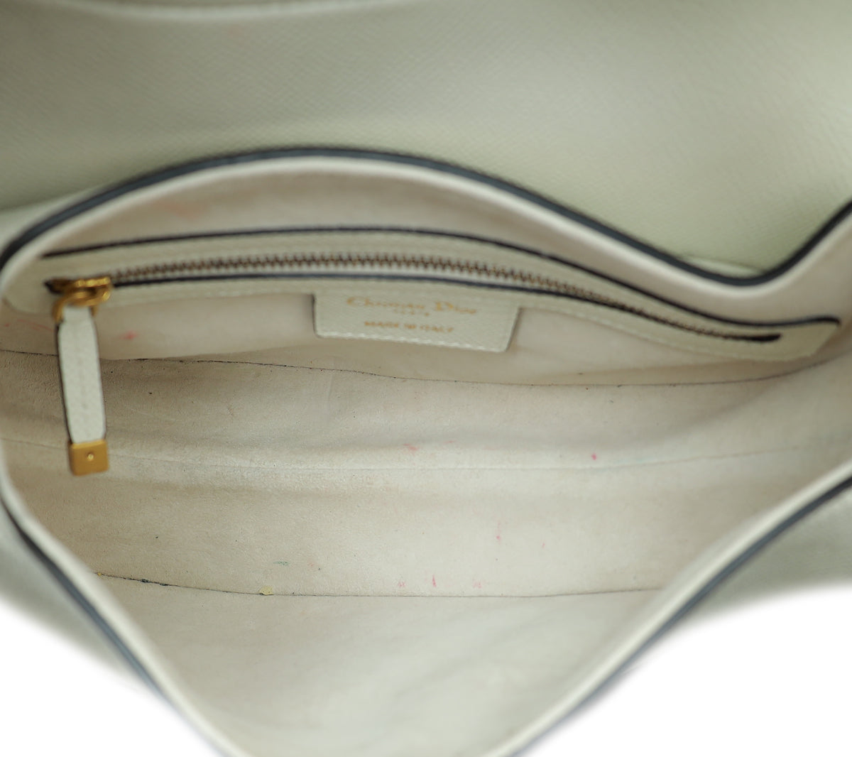 Christian Dior White Saddle Medium Bag