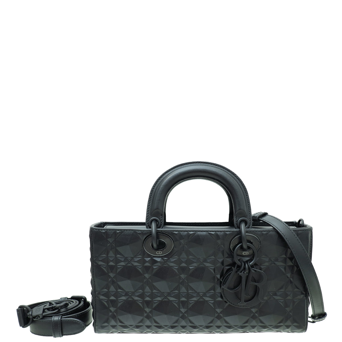 Christian Dior So Black Lady D-Joy Diamond Motif Medium Bag-Christian Dior-THE CLOSET