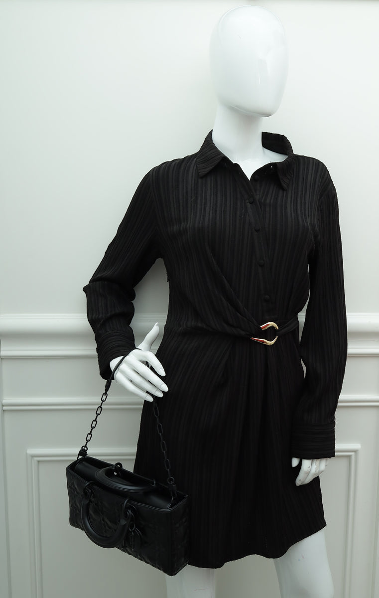 Christian Dior So Black Lady D-Joy Diamond Motif Medium Bag THE CLOSET Christian Dior So Black Lady D-Joy Diamond Motif Medium Bag THE CLOSET