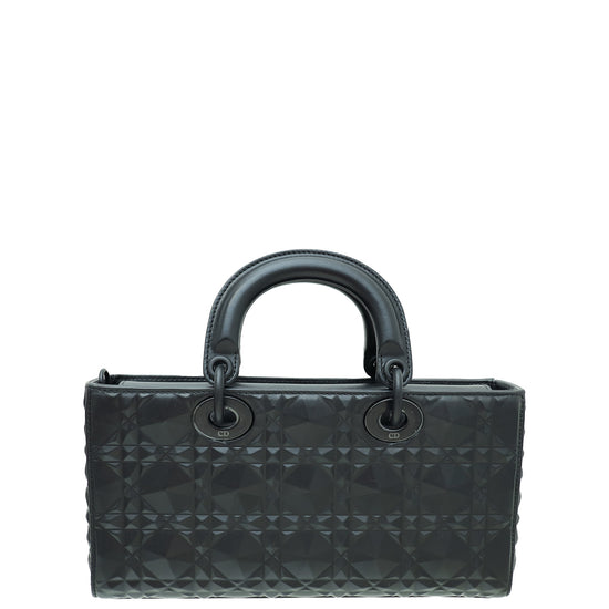 Christian Dior So Black Lady D-Joy Diamond Motif Medium Bag