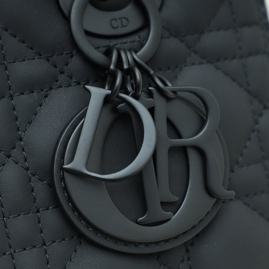Load image into Gallery viewer, Christian Dior So Black Lady Dior Ultra Matte Medium Bag
